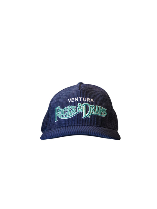 Rocks & Drams Blue Corduroy Snapback Hat