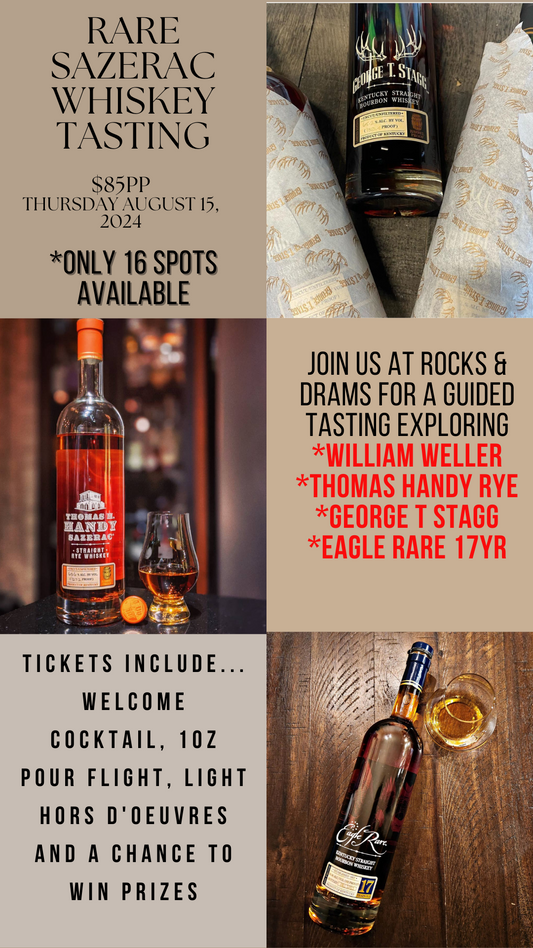 Rare Sazerac Whiskeys Master Class - Thursday August 15, 2024