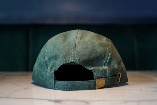 Green Suede - 5 Panel Rocks & Drams Hat
